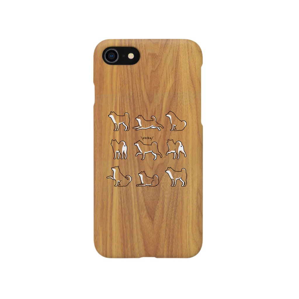 柴三堂のwood on shibainu Smartphone Case