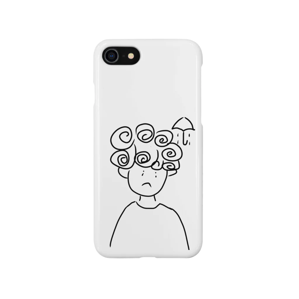 greenteanの雨の日癖毛くん Smartphone Case