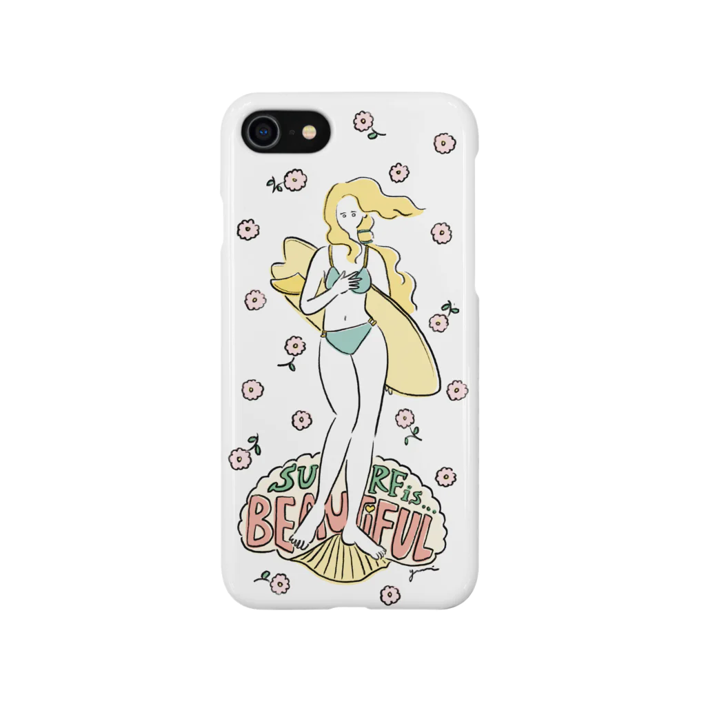 surf girl illustration yuriの波乗りヴィーナス Smartphone Case