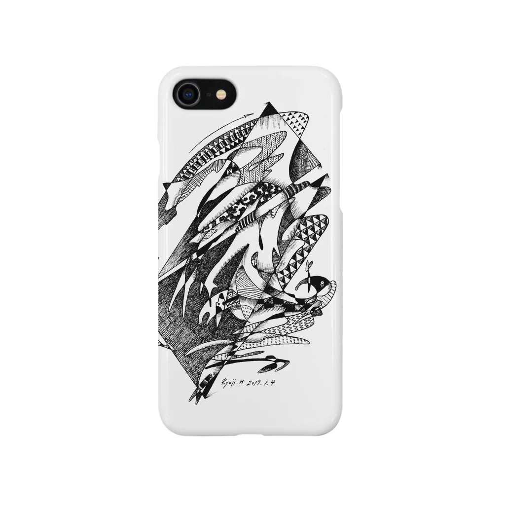 Ryuji HikosakaのWhite Stork / コウノトリ Smartphone Case