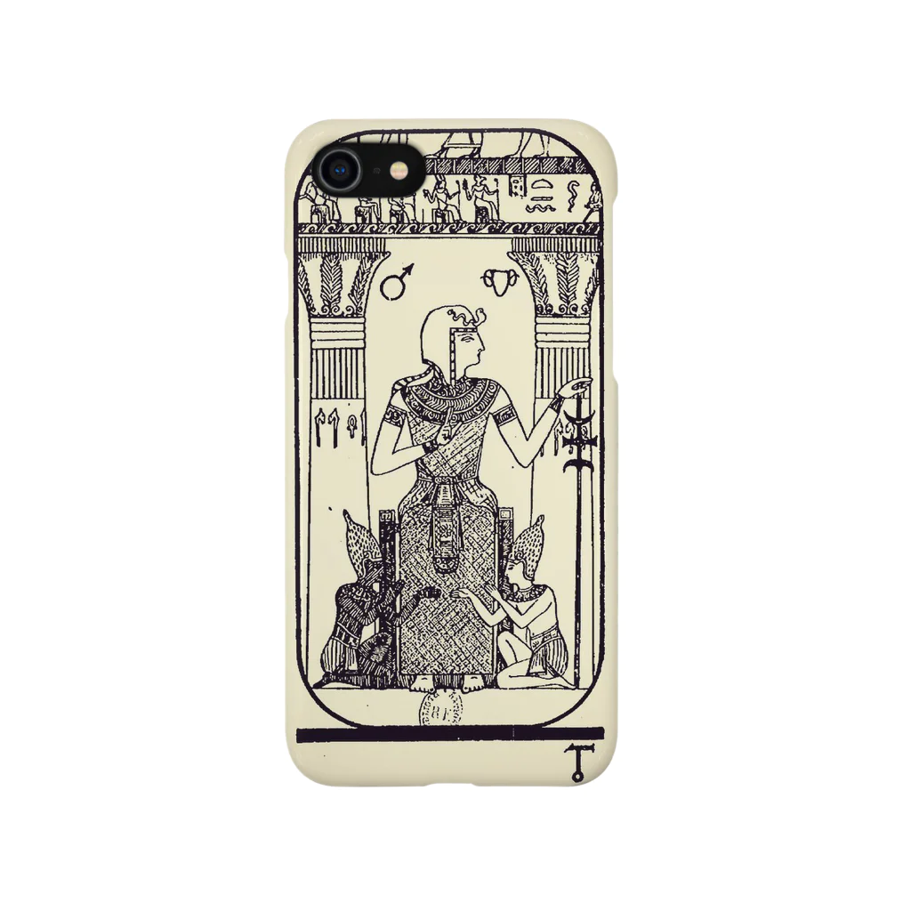 馬と土星のエジプトのタロット5：法王 絵小さめ Smartphone Case