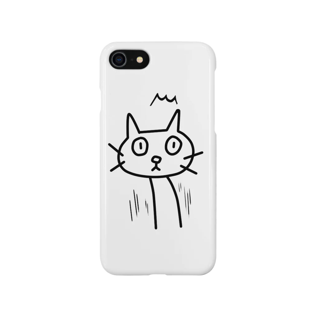 白玉 まめこのびびりネコ Smartphone Case