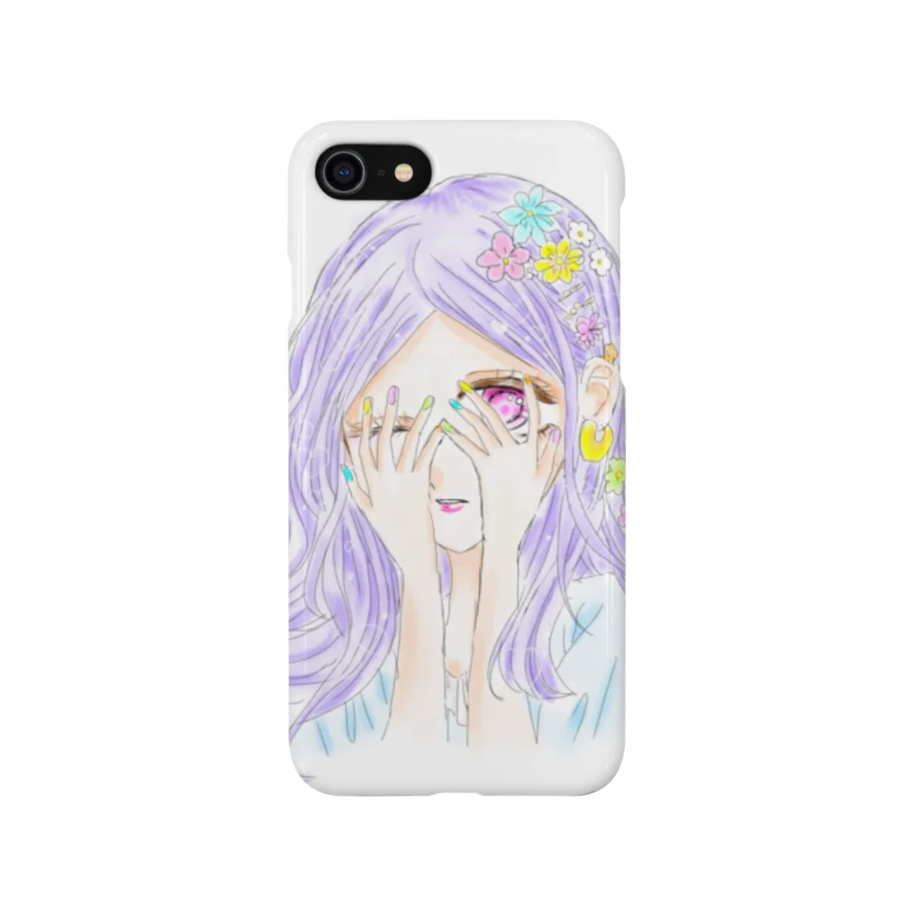 ssodaの世界の purple girl スマホケース