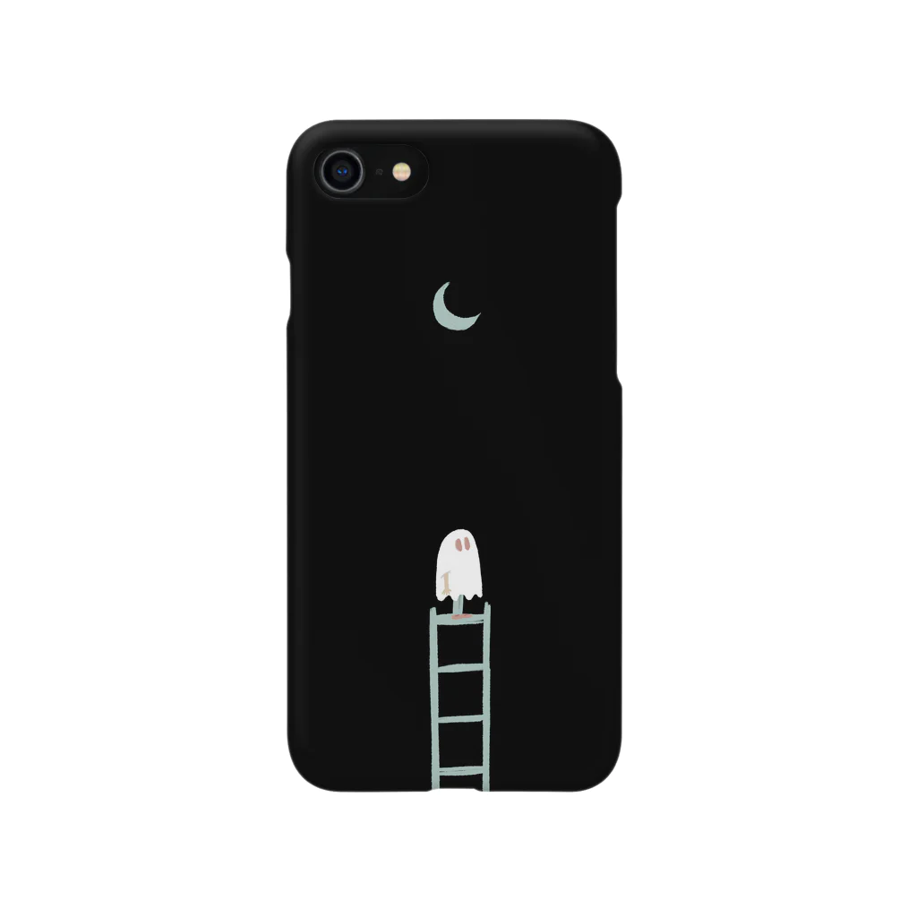 CHIMNEY雑貨店のななしのおばけちゃんと悪い夢-はしご[black] Smartphone Case