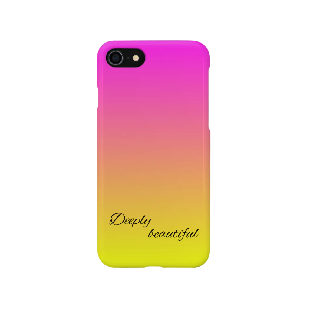 Deeply beautifulのiPhoneケース　ピンクと黄色のグラデーション スマホケース