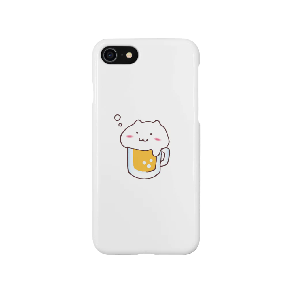 minapooのねこビール スマホケース