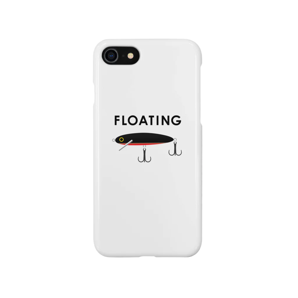 FISHING without FRIENDSのフローティングミノー / ブラック Smartphone Case