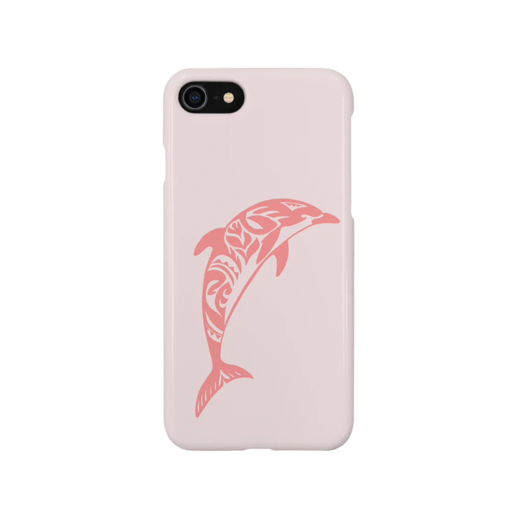 Noa Noa Art ＆ Designのイルカ｜Dolphin（ピンク） Smartphone Case