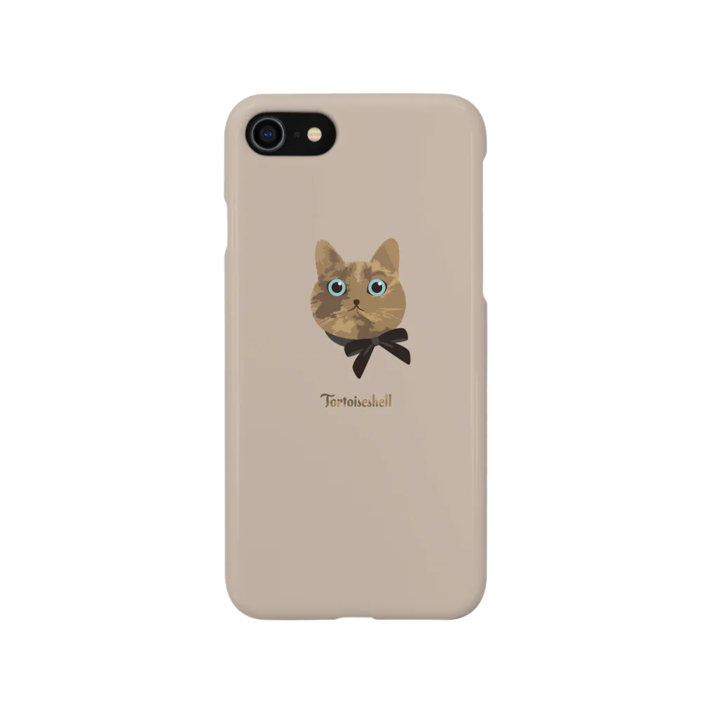 Caboss Designのさび柄猫（りぼん） iPhoneスマホケース スマホケース