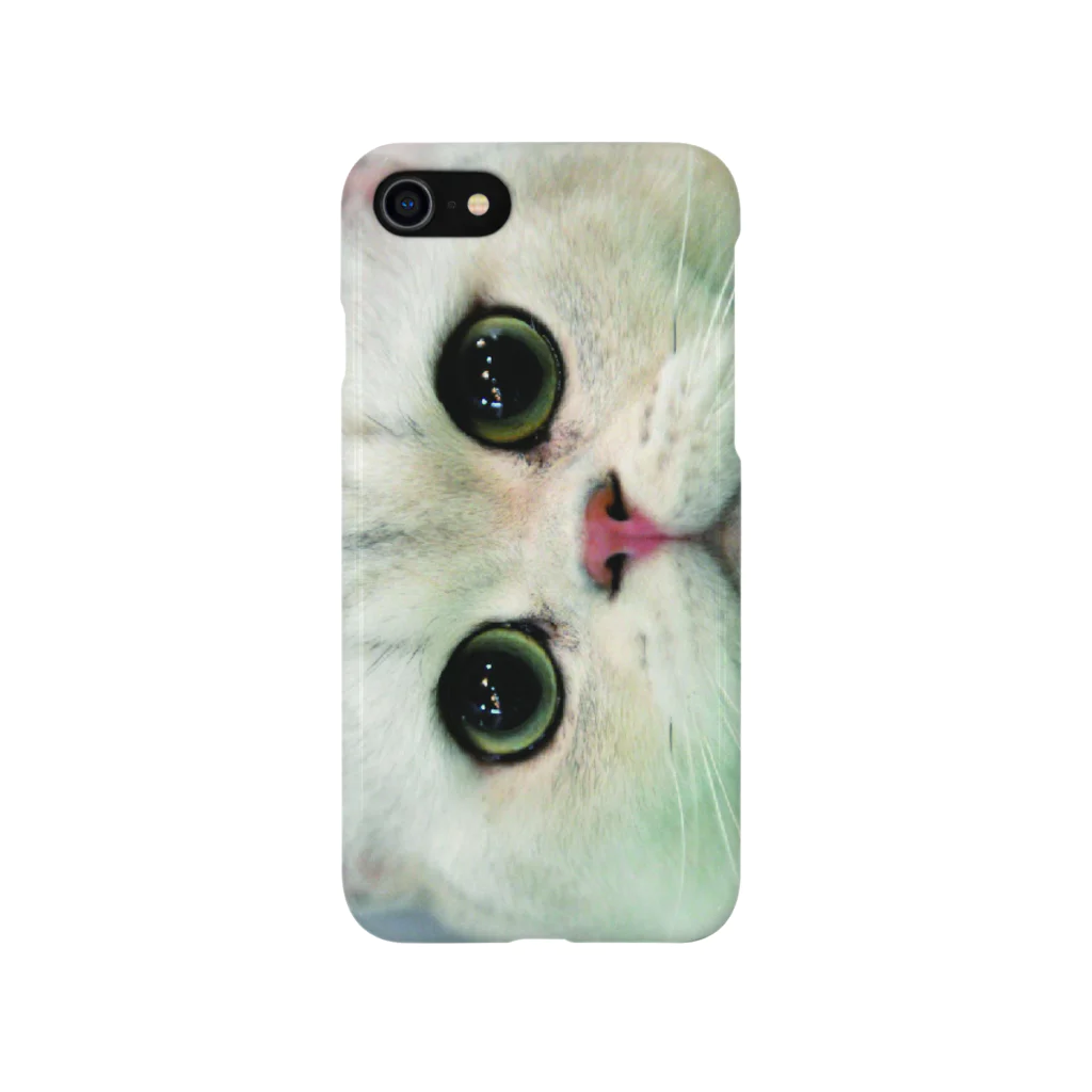 ねこがすき。のWHITE CAT Smartphone Case