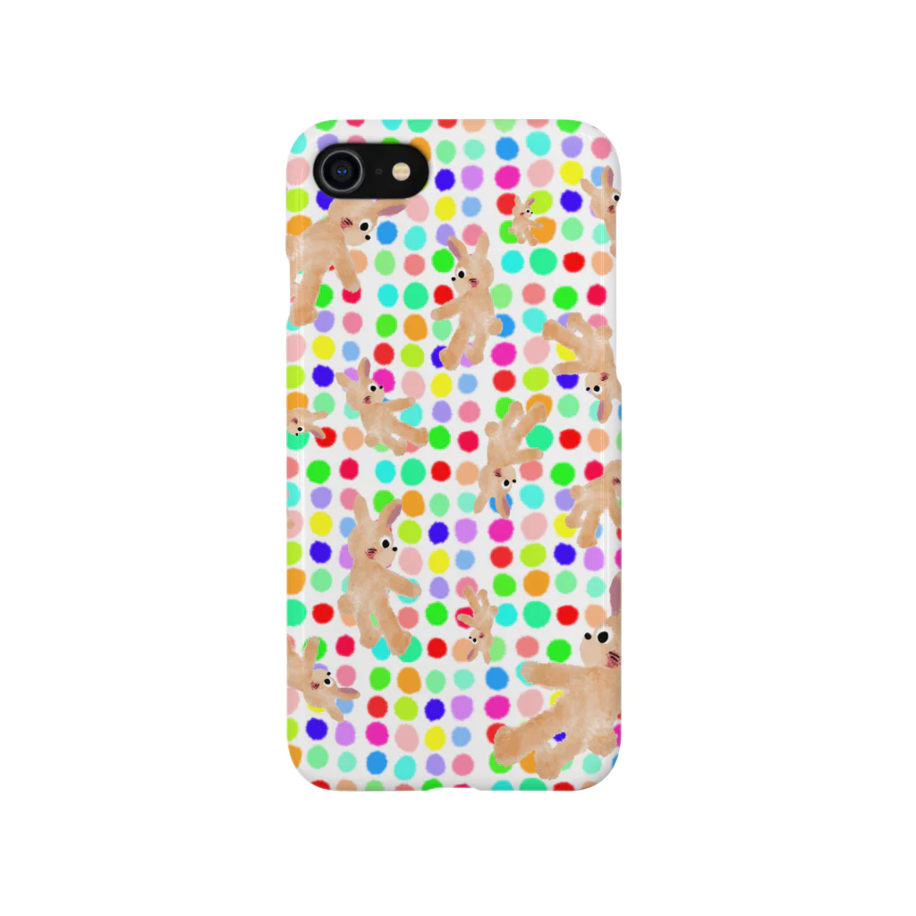 🤍一ノ瀬 彩 🐇⸒⸒ suzuri支店🤍のしがみウサギ:RAINBOW【ゆめかわアニマル】 Smartphone Case