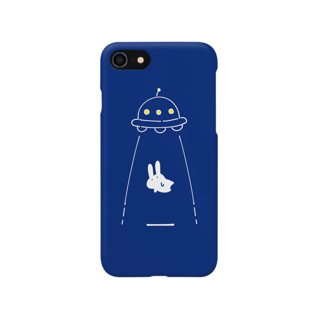 soratoのUFOにつれてかれるうさぎ/青 Smartphone Case