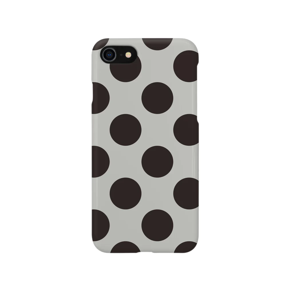 marque pageのgreige × black dot スマホケース