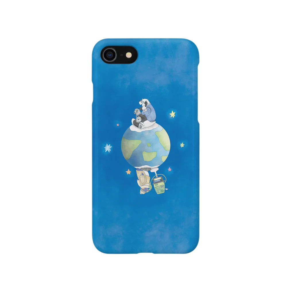 大天使のシロクマとペンギン（水彩ベタ） Smartphone Case