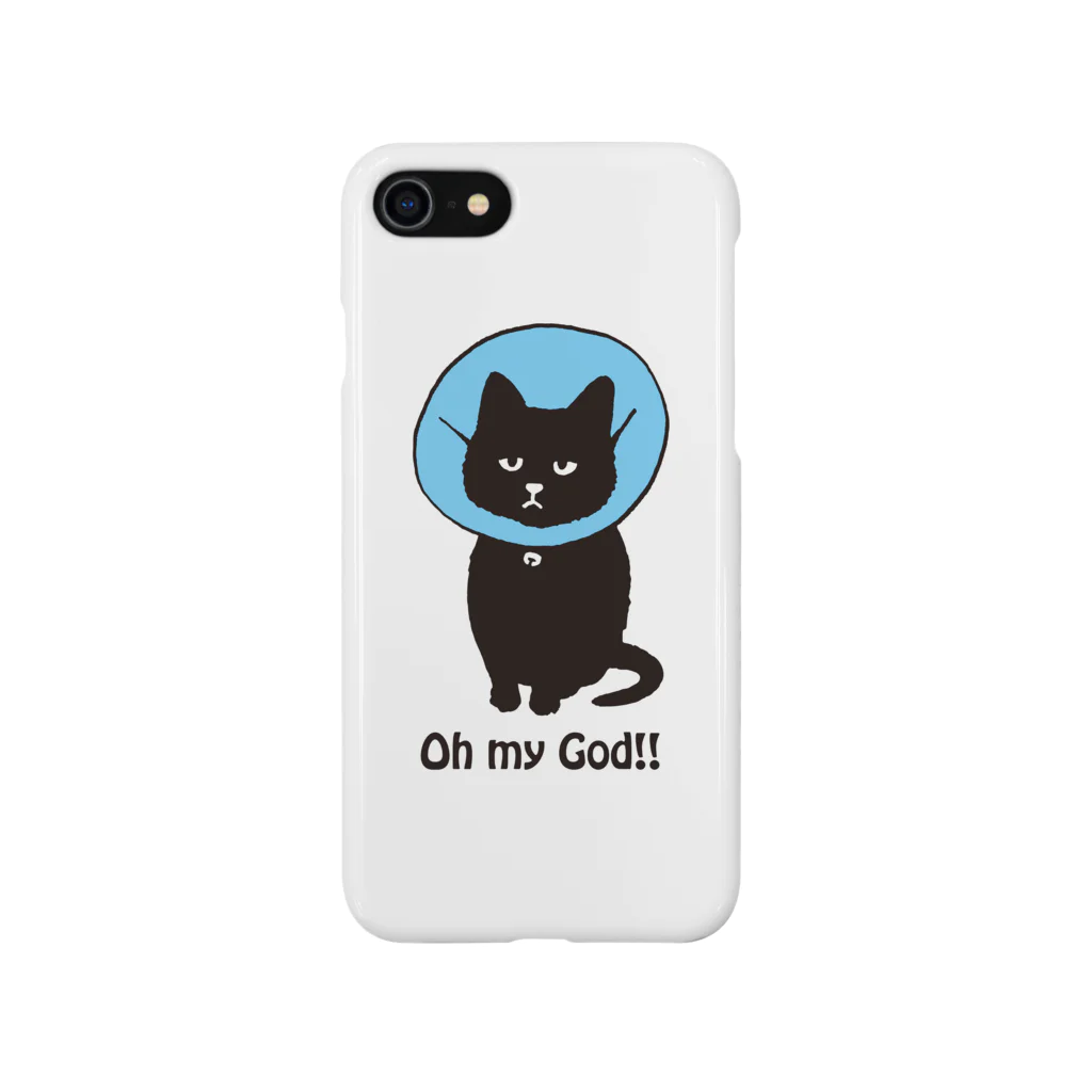 KYOSUKEのエリザベスカラー猫(黒) Smartphone Case