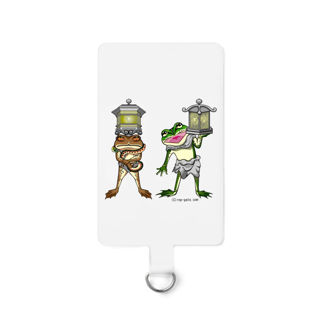 もむのふの爬虫類グッズやさんの龍燈鬼・天燈鬼コンビプリント Smartphone Strap