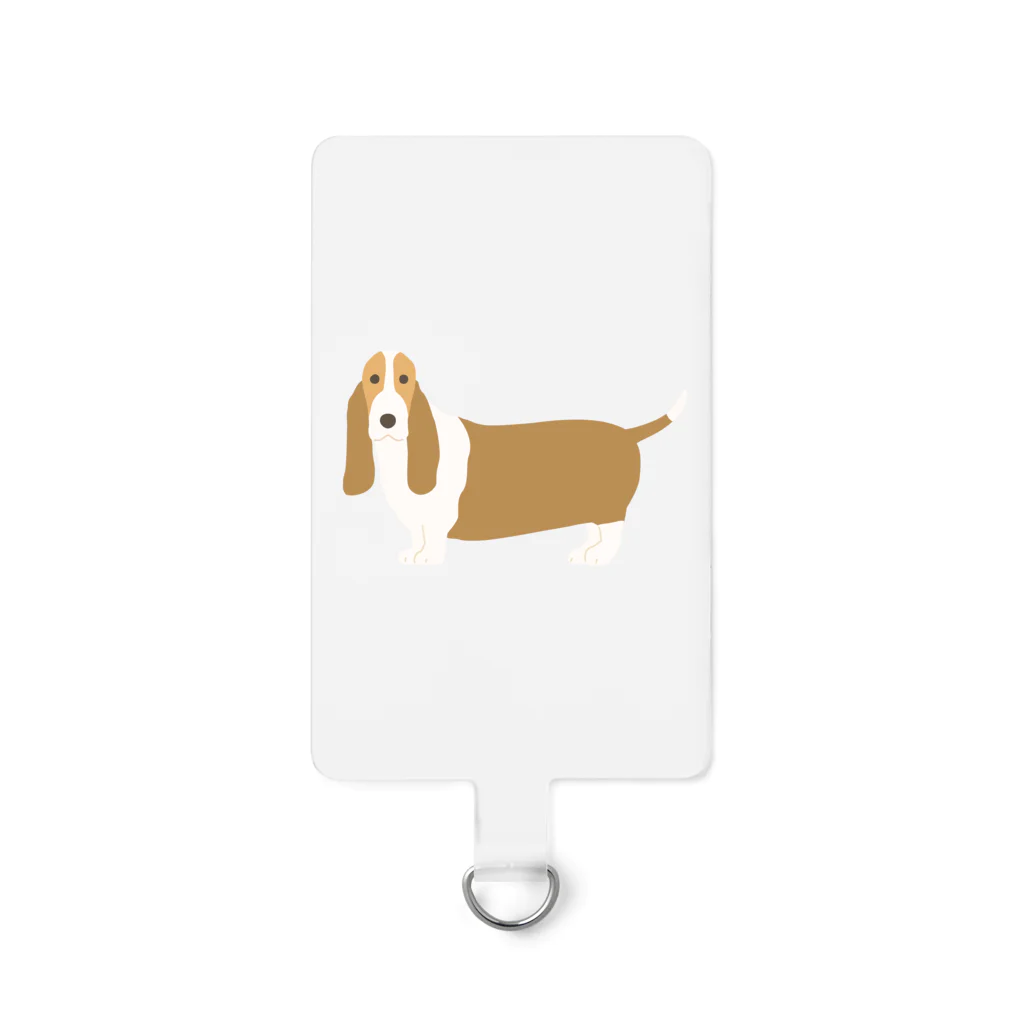 ゆいたっく／犬イラストのバセット・ハウンド Smartphone Strap