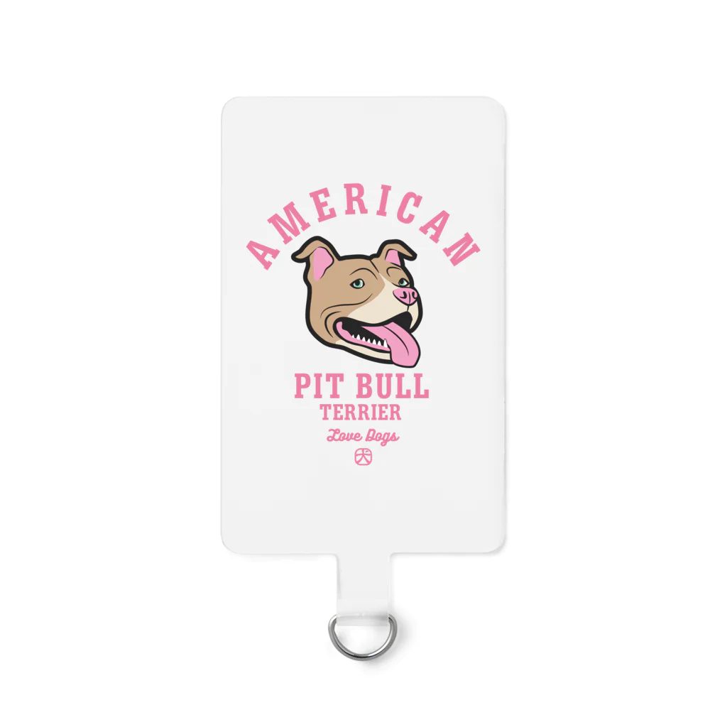 LONESOME TYPE ススのLove❤️Dogs（アメリカンピットブルテリア・赤鼻） Smartphone Strap