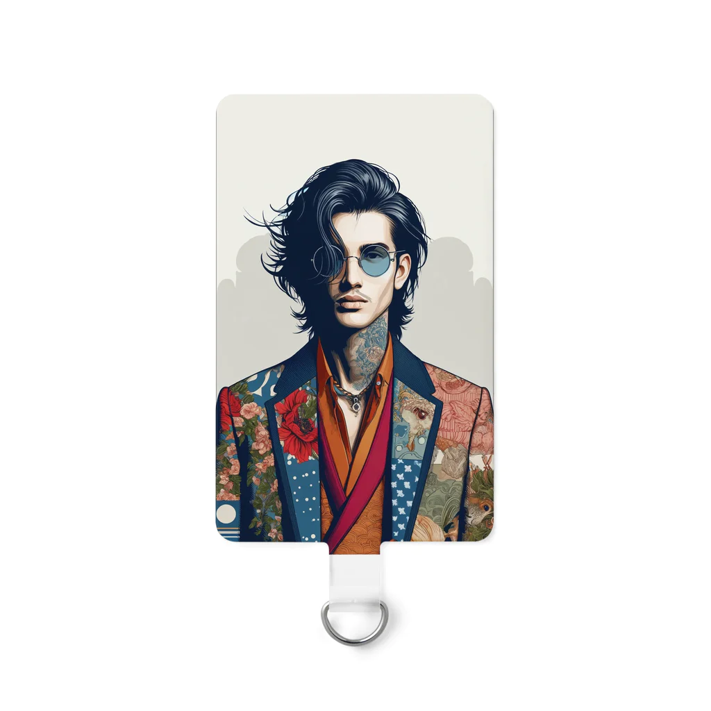 UKIYO-E_POP_by_convert_worksの和装スーツ男性 Smartphone Strap