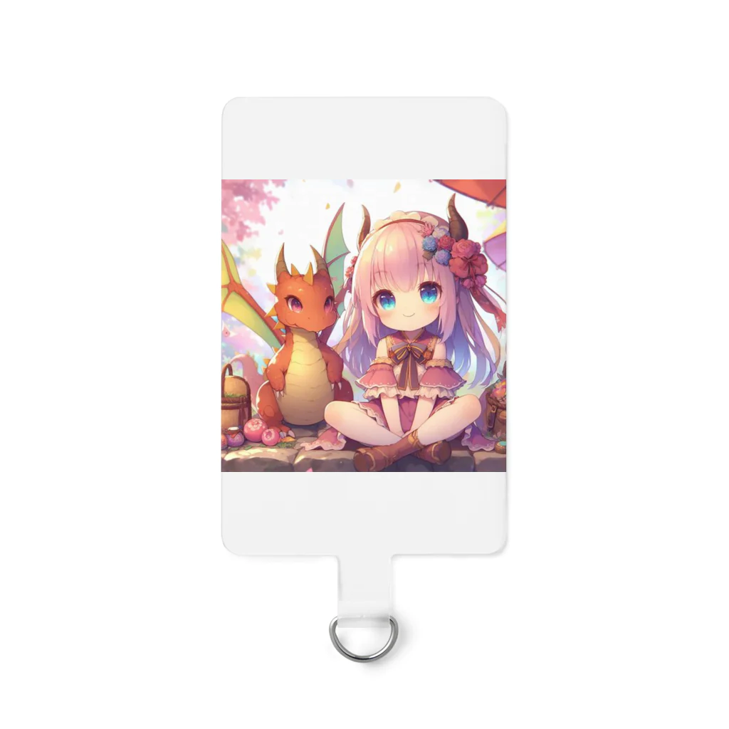 ピクセルパレットのドラゴンと可愛い女の子2 Smartphone Strap