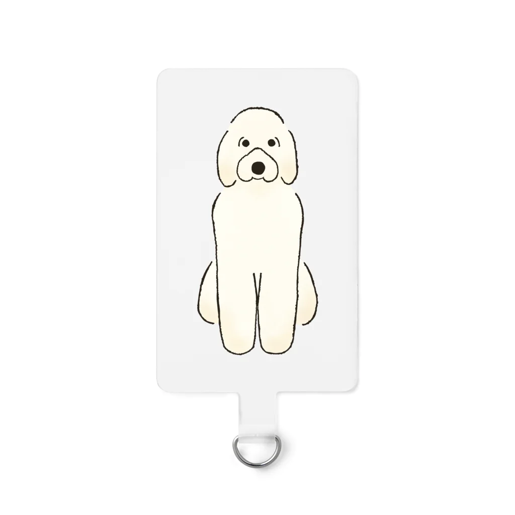 ゆいたっく／犬イラストのおすわりのゴールデンドゥードル Smartphone Strap