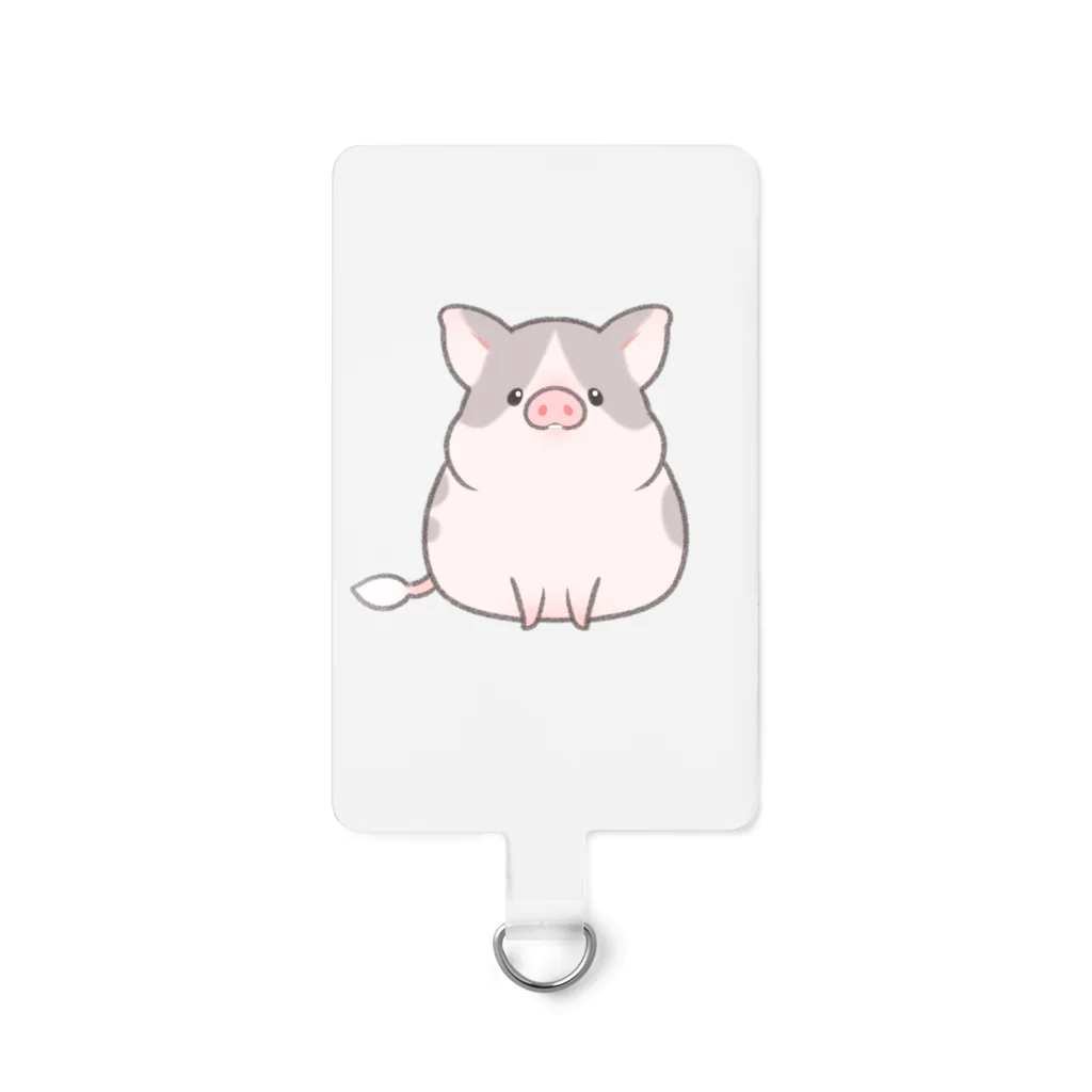 しらたまちゃんSHOPu〜🐽のお座りしらたまちゃん Smartphone Strap
