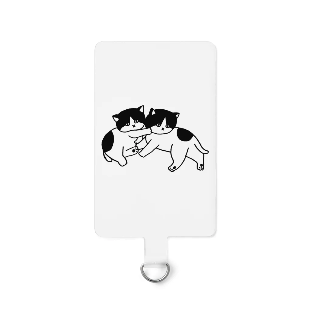 とつこまのお店屋さんの虚無猫の双子（じゃれ合い）（線画） Smartphone Strap