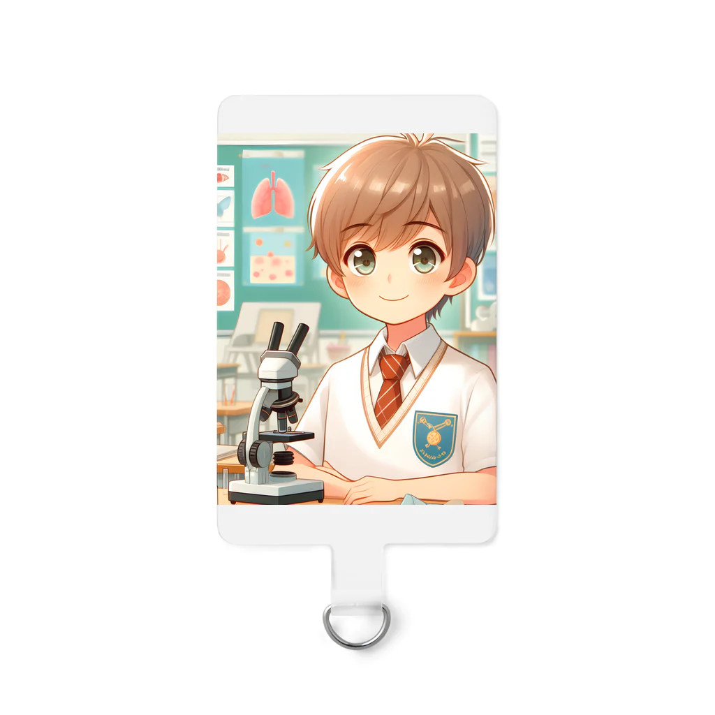 可愛い男の子イラスト販売所　By,keicyanの男の子　中学1年生　科学部 Smartphone Strap