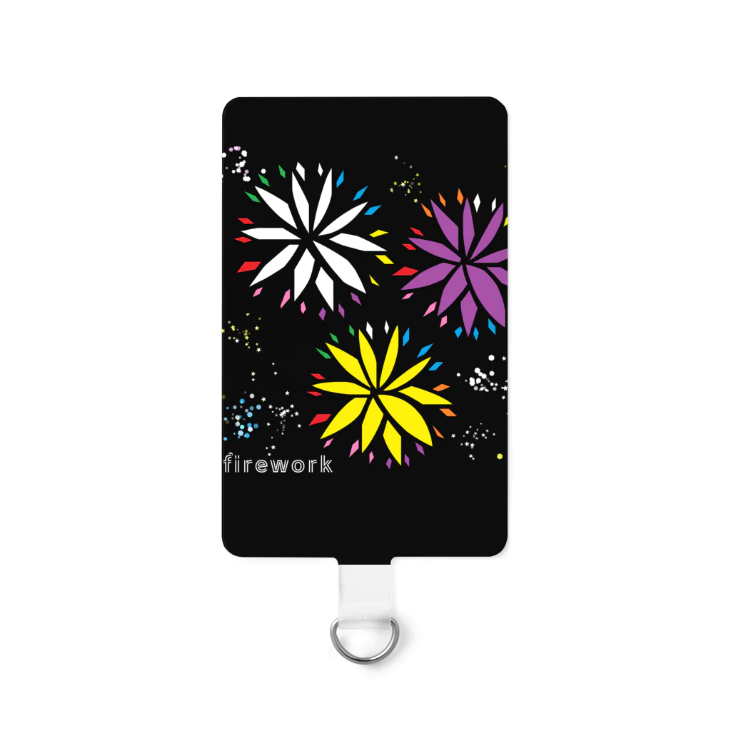 aiueoneko358のfirework スマホストラップ