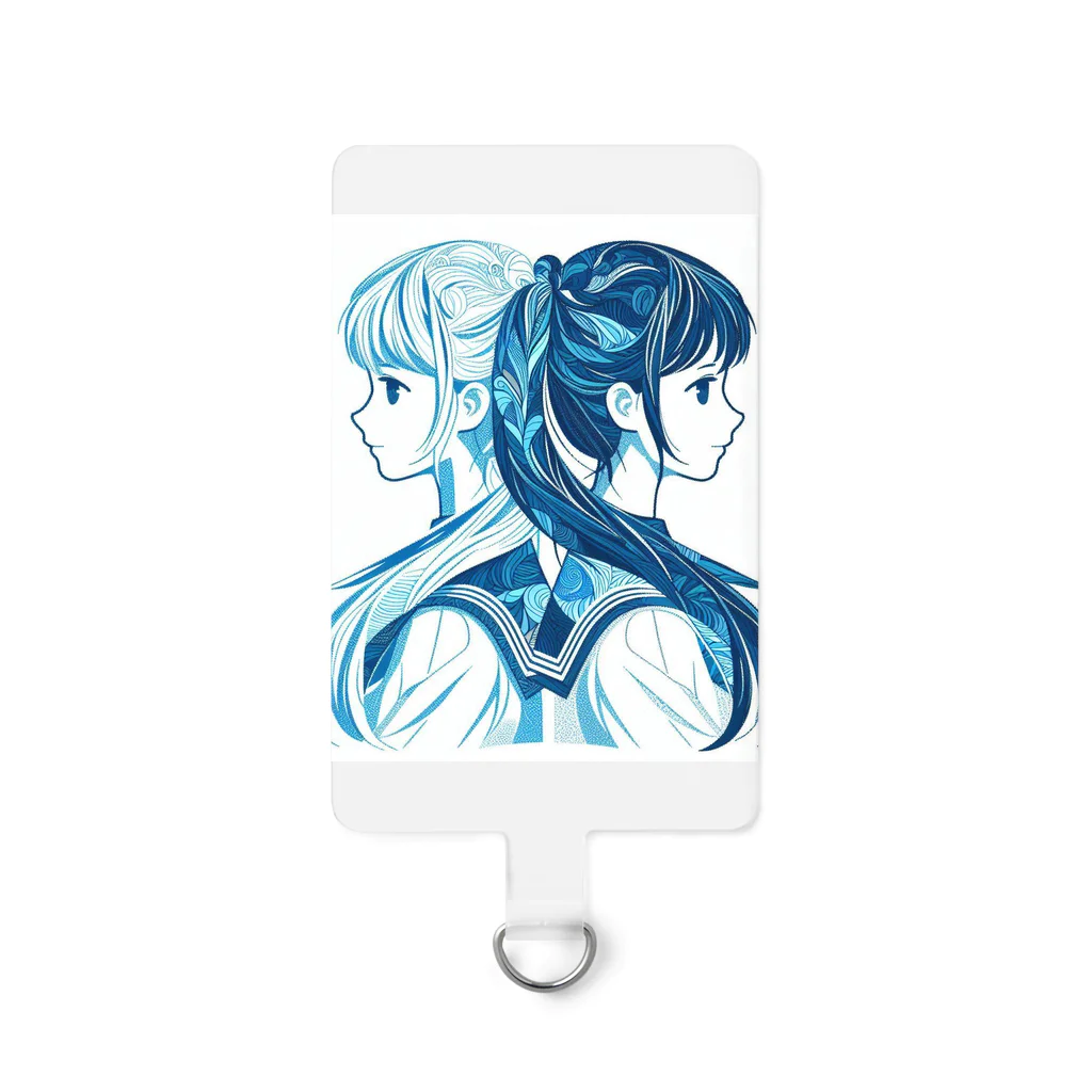 koriyuuの青白の芸術的な2人の女子高生 Smartphone Strap