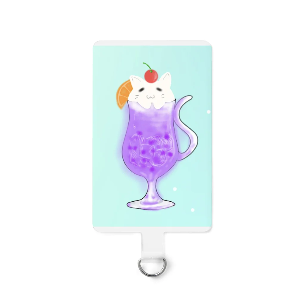 KuROiの白猫クリームソーダ Smartphone Strap
