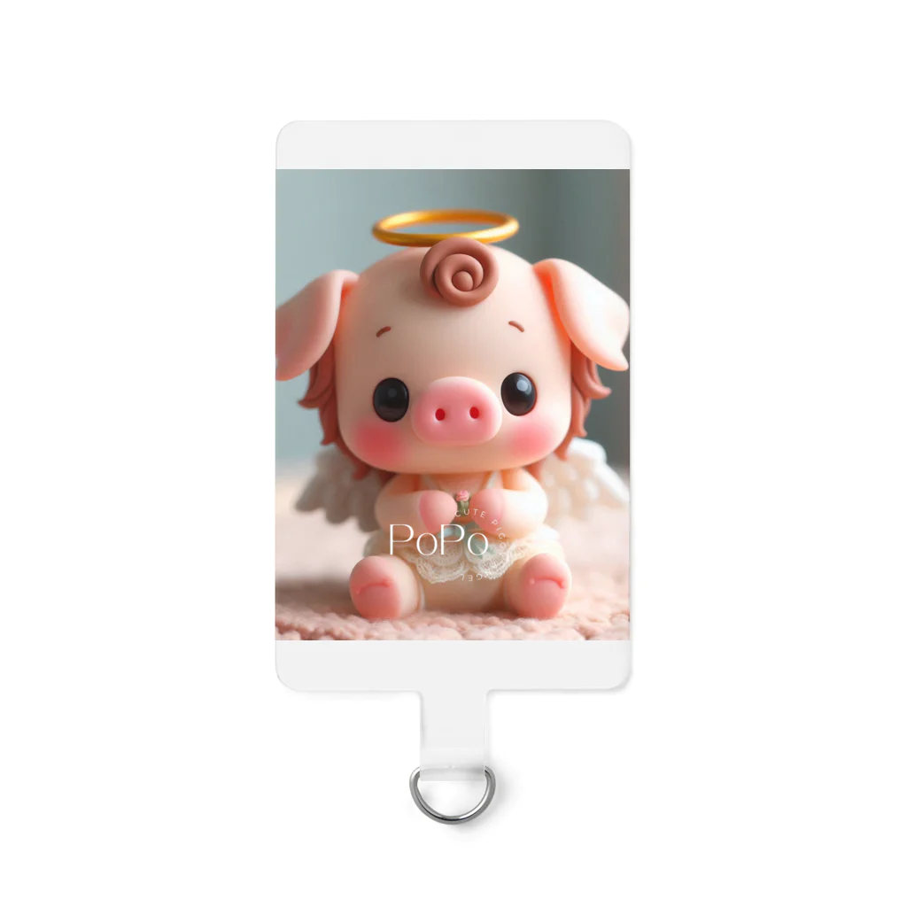 Cute Pig Angel "PoPo" 公式のCute Pig Angel "PoPo"   SN001 Smartphone Strap