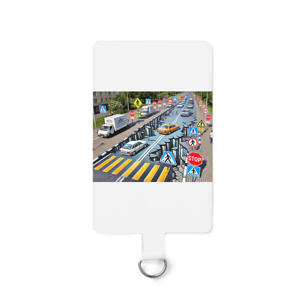 happiness_shopの事故のない未来へ Smartphone Strap