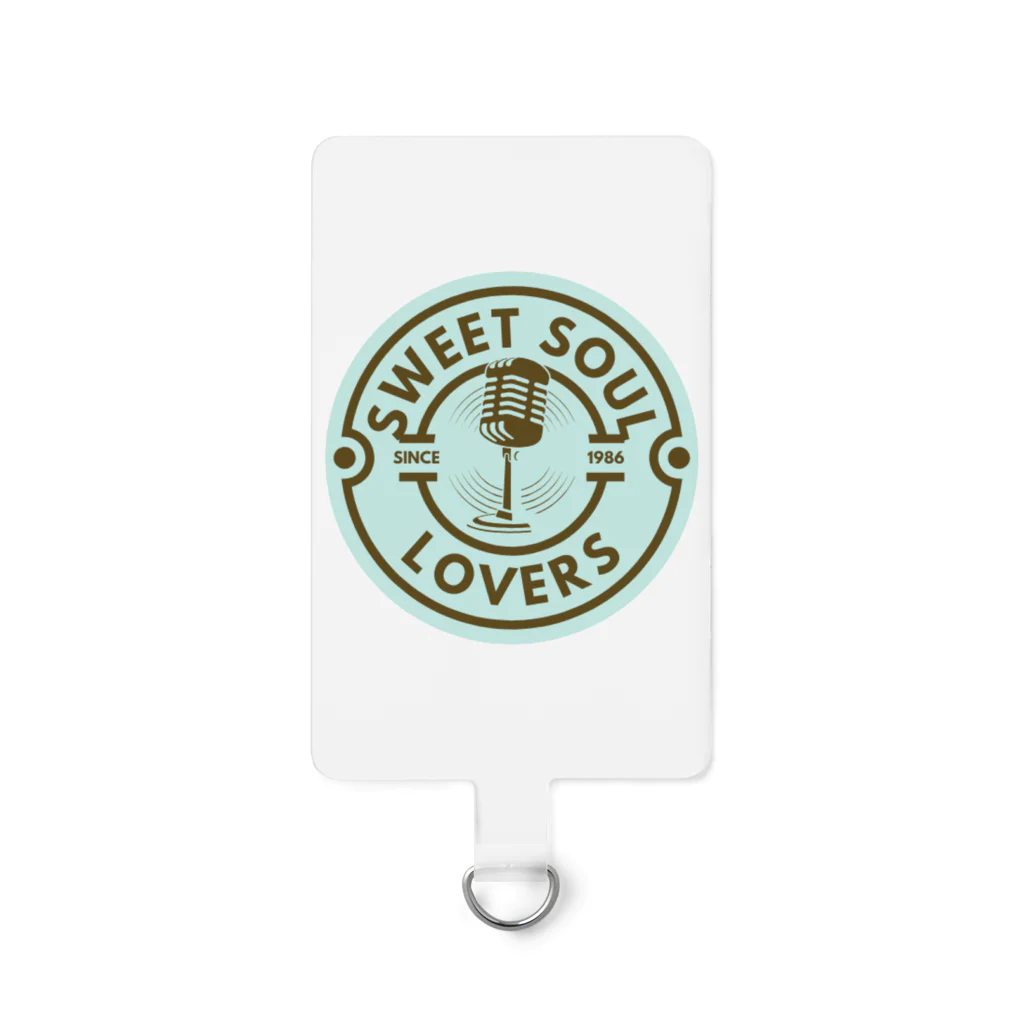 soul_mateのSweet Soul Lovers★クラシックマイク（ミントグリーン×チョコブラウン） Smartphone Strap