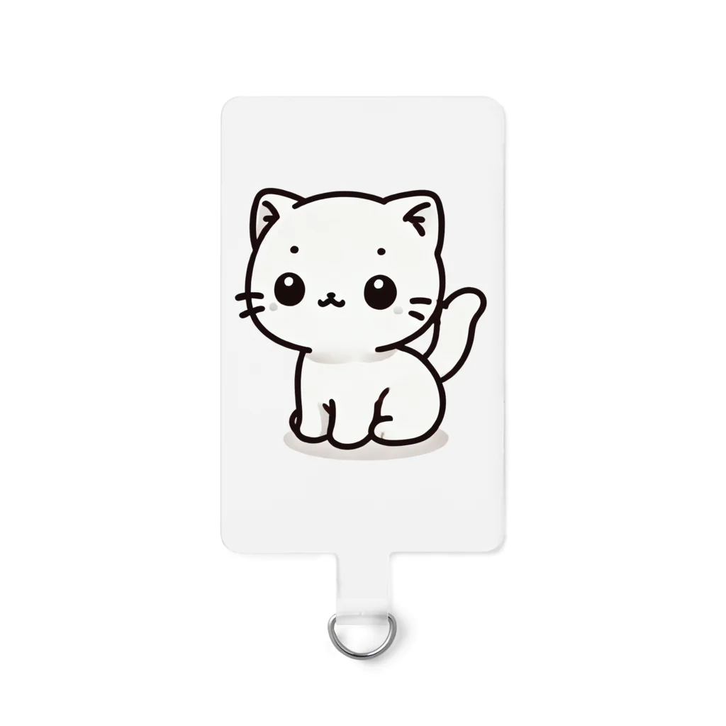 cat-houseのぽふぽふネコちゃん Smartphone Strap