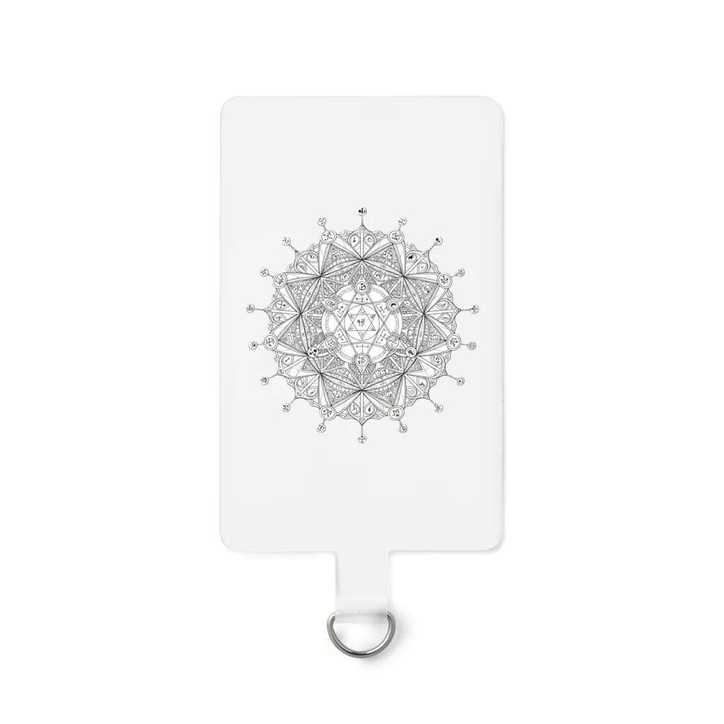 スピりある【ステッカー、スマホケース、キーホルダー】の携帯をお守りに【魔除け曼荼羅】 Smartphone Strap