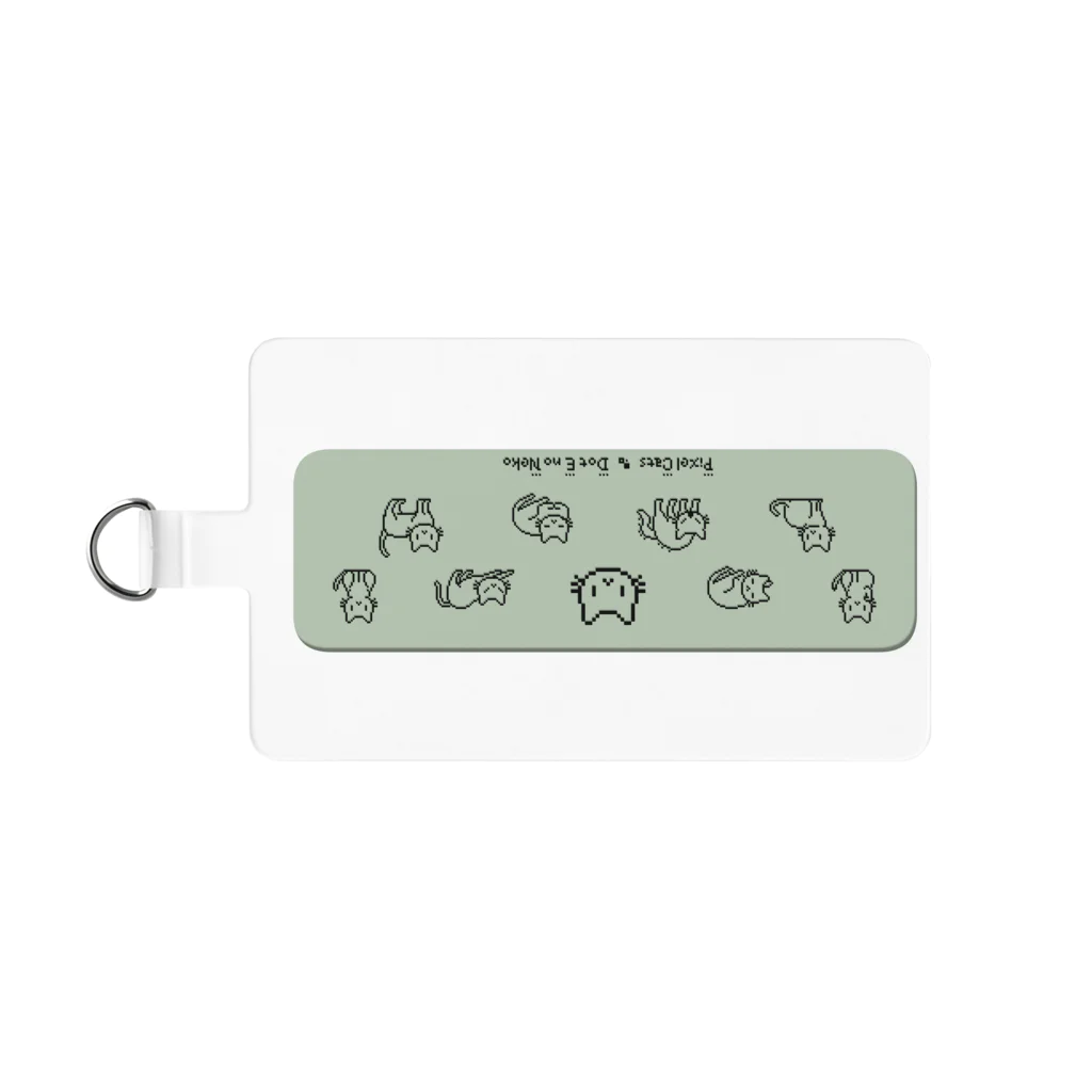 ハナイとトンのドット絵の猫（モノクロ液晶） Smartphone Strap