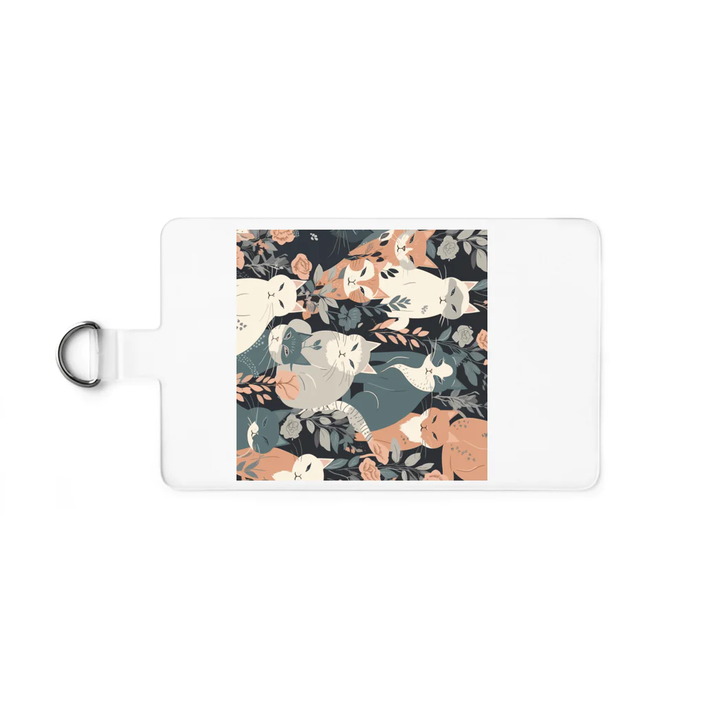 にょらやま堂のmodern cat's Smartphone Strap