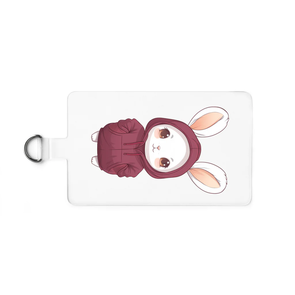 Vasetti_pressの赤パーカーを着ているうさぎちゃん Smartphone Strap