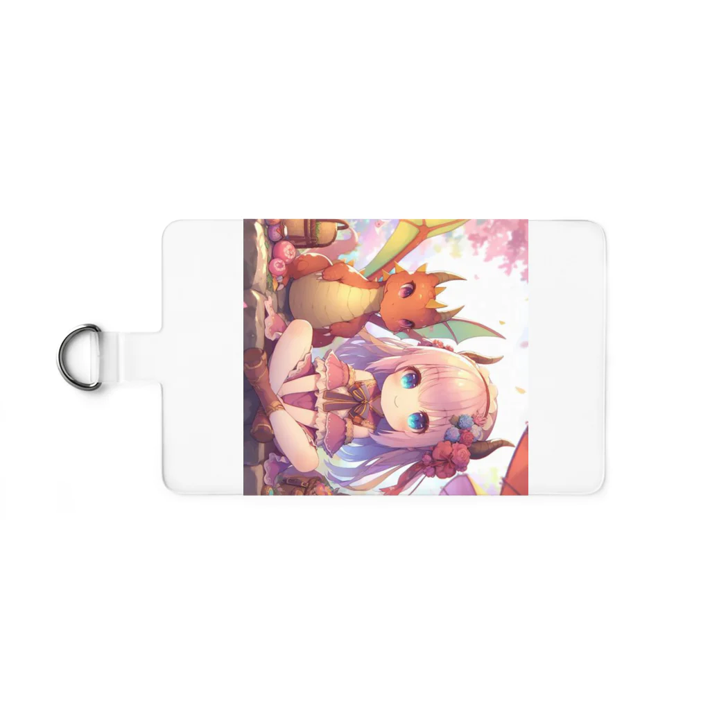 ピクセルパレットのドラゴンと可愛い女の子2 Smartphone Strap