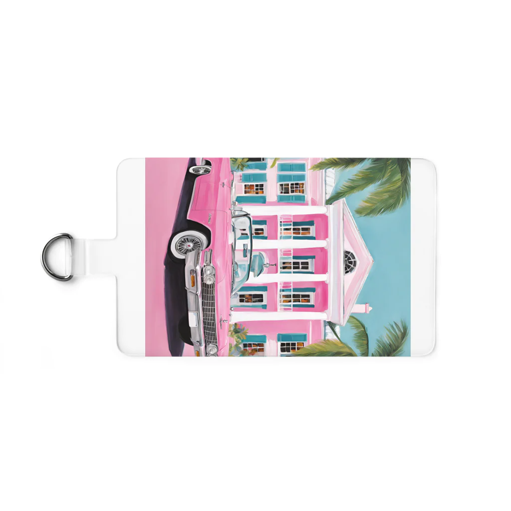 HOSHI-TANEKO🌠のべっぴん✨ピンクのオープンカー🌺グッズ Smartphone Strap