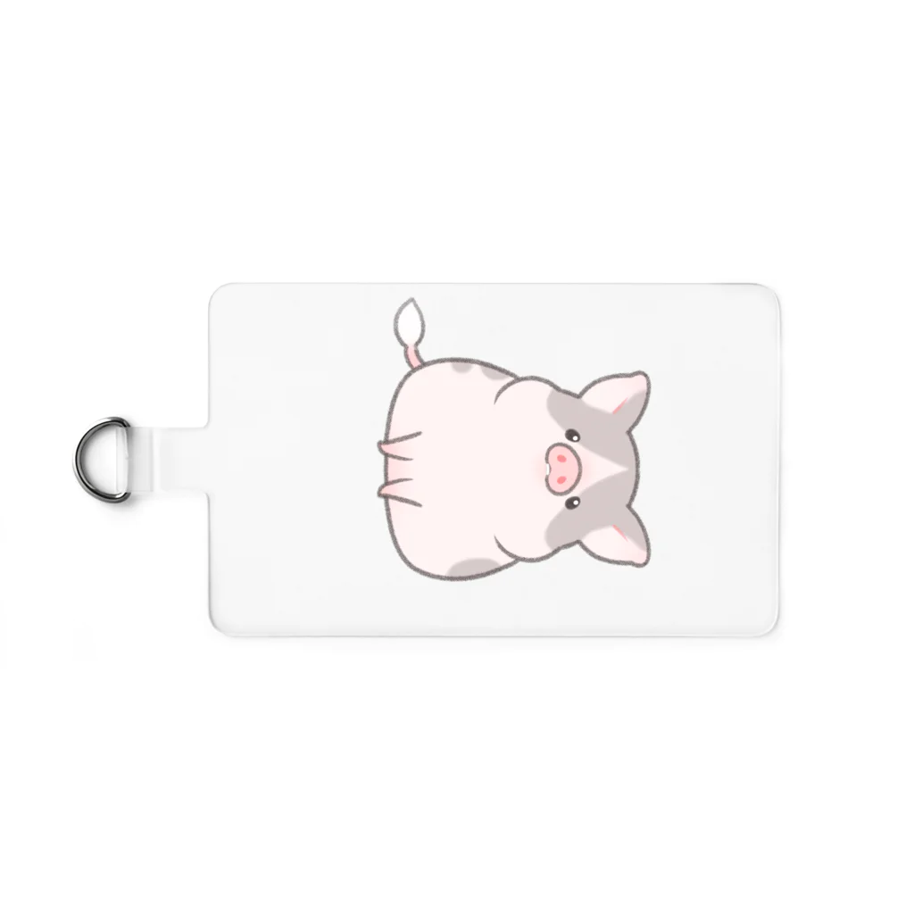 しらたまちゃんSHOPu〜🐽のお座りしらたまちゃん Smartphone Strap