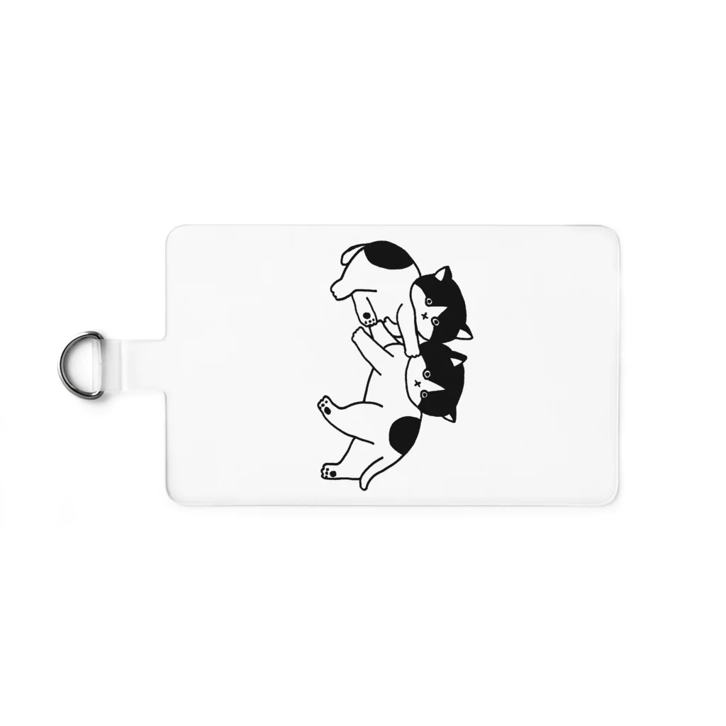 とつこまのお店屋さんの虚無猫の双子（じゃれ合い）（線画） Smartphone Strap