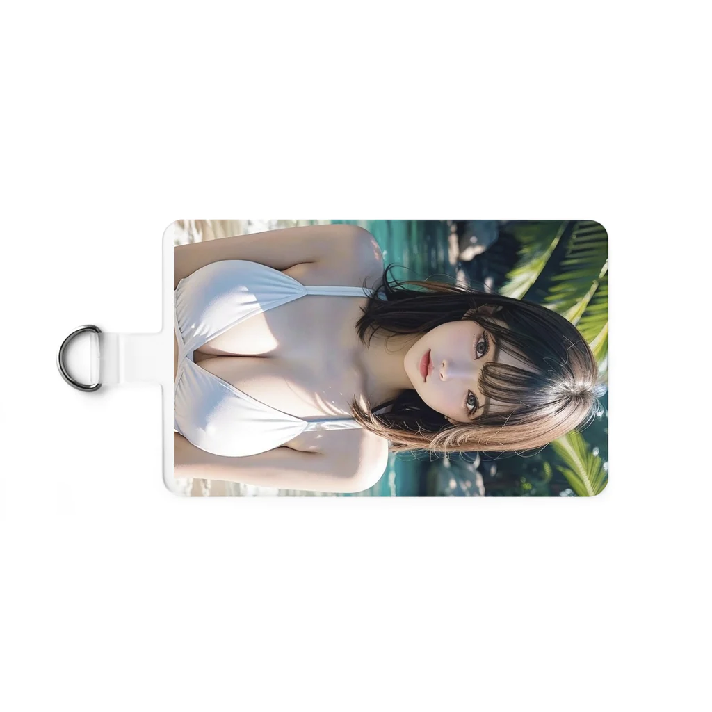 レールファン&スピリチュアルアイテムショップのＡＩ美女　リゾート地 Smartphone Strap