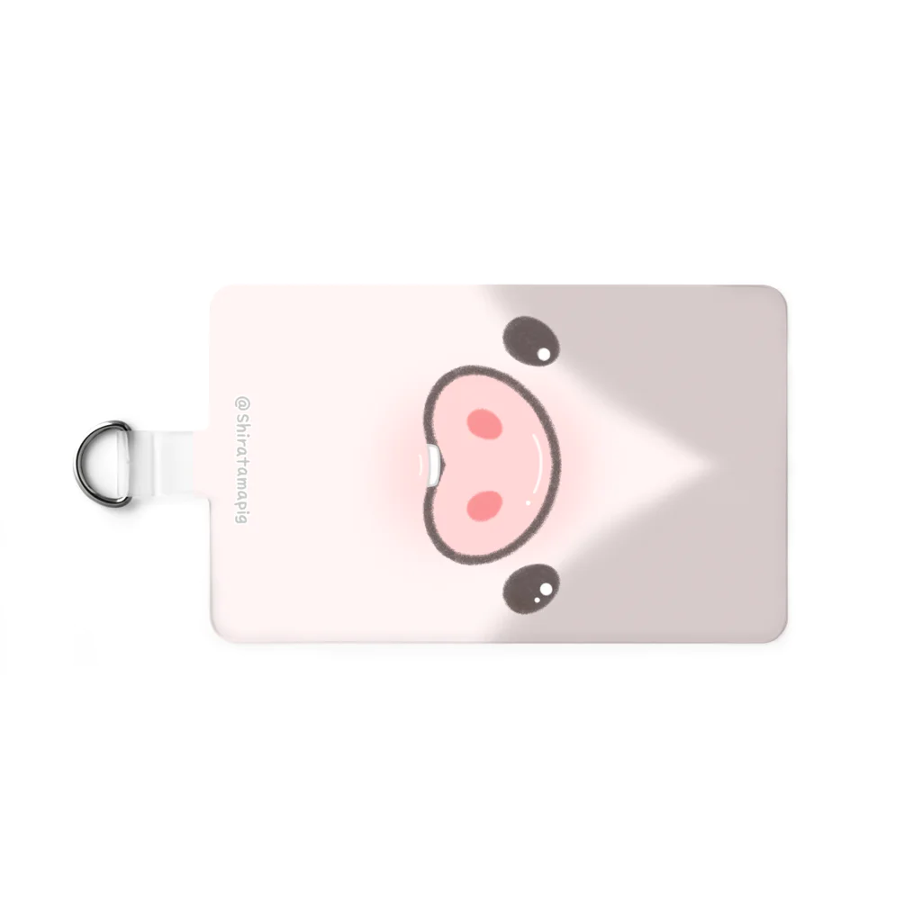 しらたまちゃんSHOPu〜🐽のお顔ドアップ  Smartphone Strap