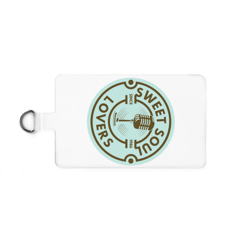 soul_mateのSweet Soul Lovers★クラシックマイク（ミントグリーン×チョコブラウン） Smartphone Strap