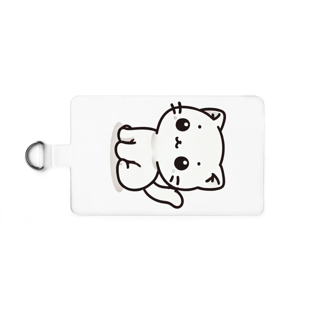 cat-houseのぽふぽふネコちゃん Smartphone Strap