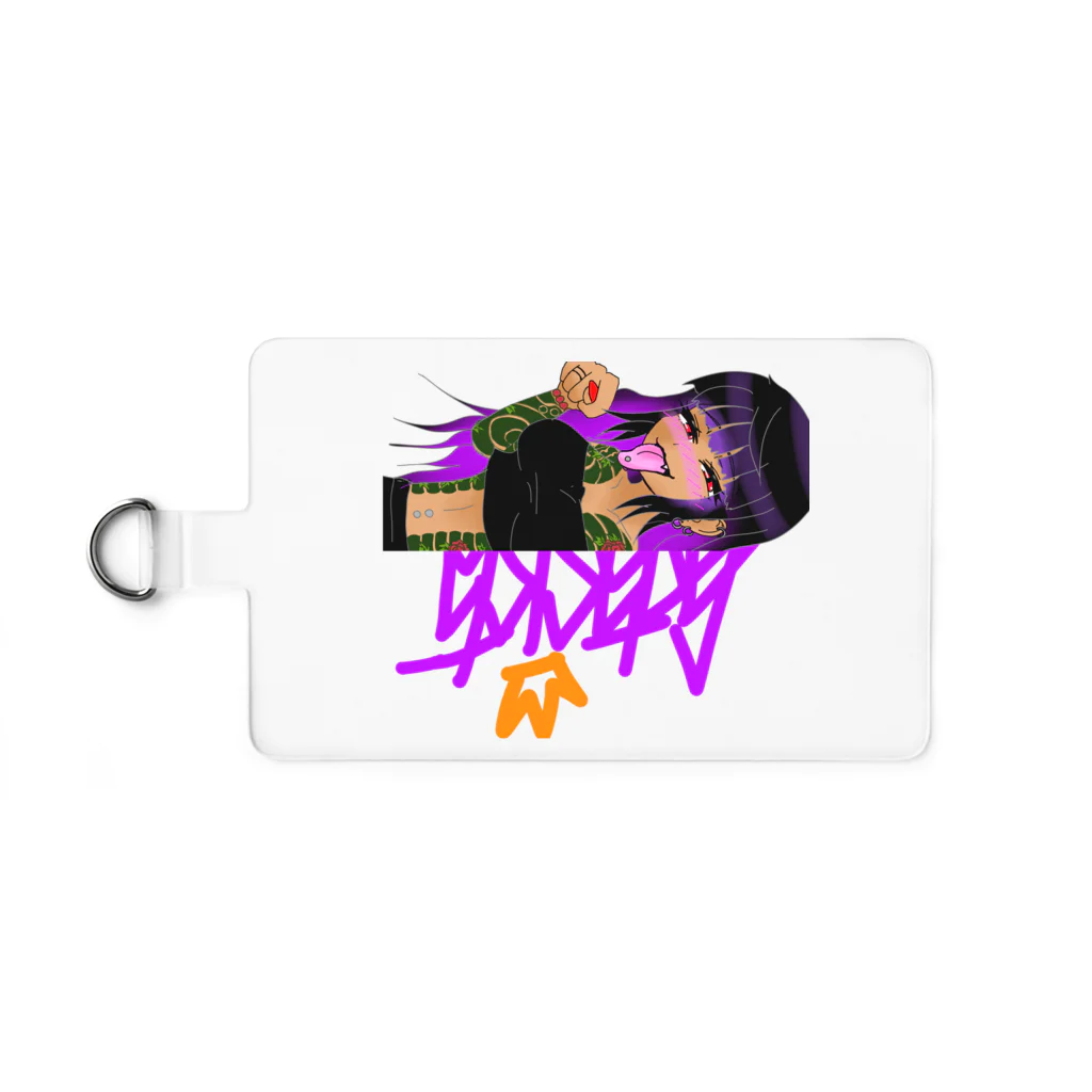 FS108(ファンタジスタ入れ歯)イラスト　絵描きの和彫りちゃん Smartphone Strap