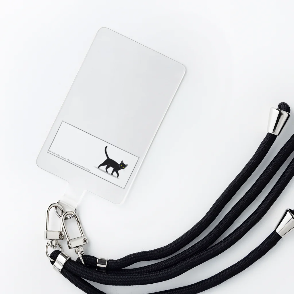 ハナイとトンの猫が目の前を横切った（黒猫） Smartphone Strap