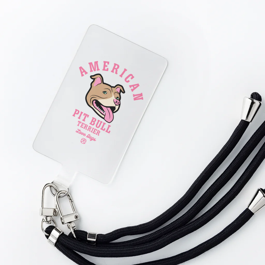 LONESOME TYPE ススのLove❤️Dogs（アメリカンピットブルテリア・赤鼻） Smartphone Strap